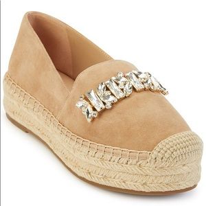 Karl Lagerfeld Paris Mari Espadrille Leather Flats